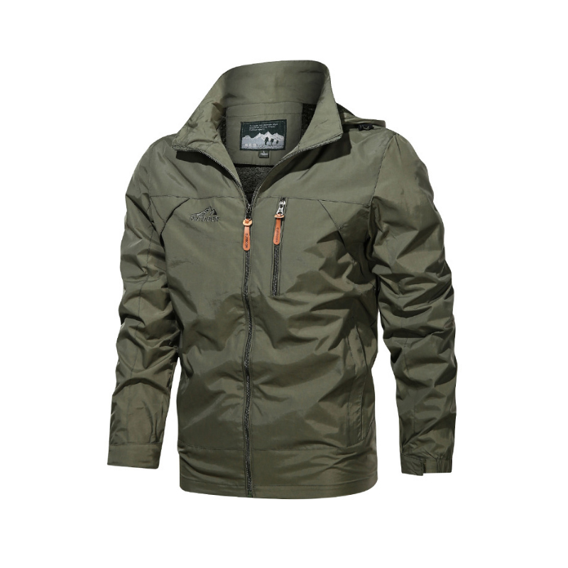 SABADO Veste d'hiver à coque souple pour homme avec fermeture éclair, manteau tactique militaire imperméable