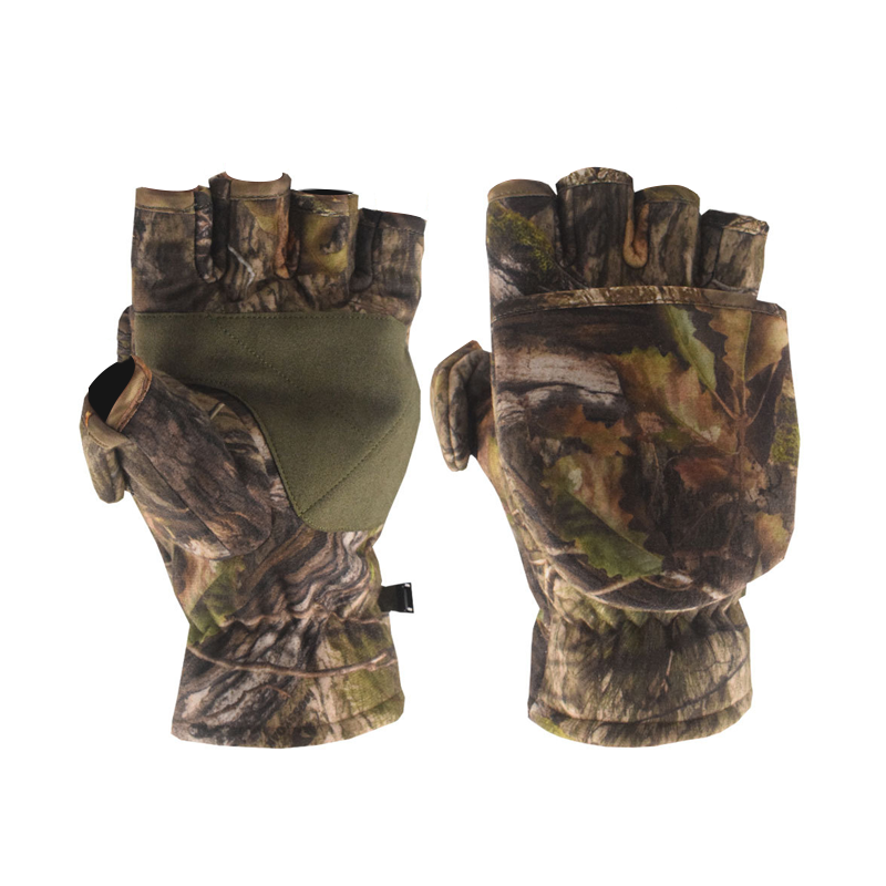 SABADO Winter Camouflage Half Finger Flip Gants Mitaines tactiques