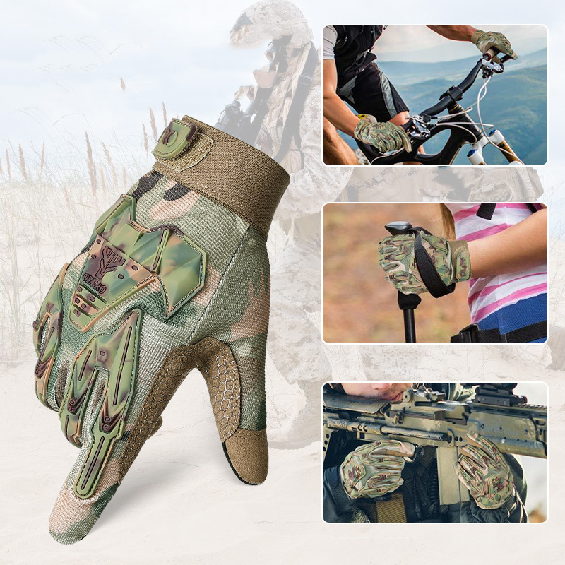 SABAD Hommes Camo Militaire Armée Moto Chasse Équitation Ski Plein Doigt Mitaines Gant Tactique