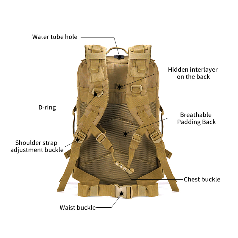 SABADO Molle Military Waterproof Bag Lasercut Rucksack Grand sac à dos tactique