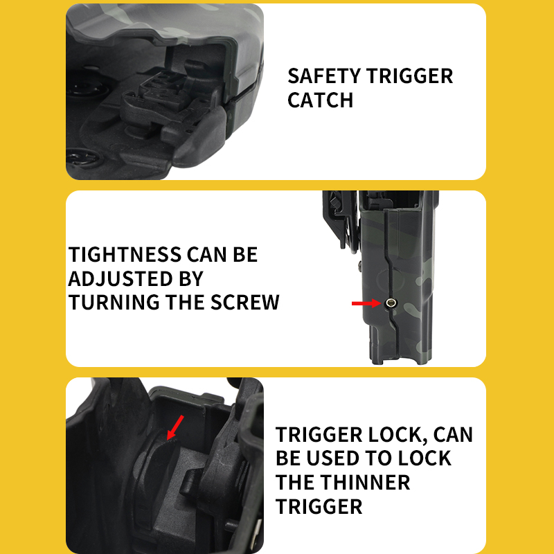Sabado Tactical Nylon Universal 579 Étui à canon à libération rapide avec clip de ceinture réglable