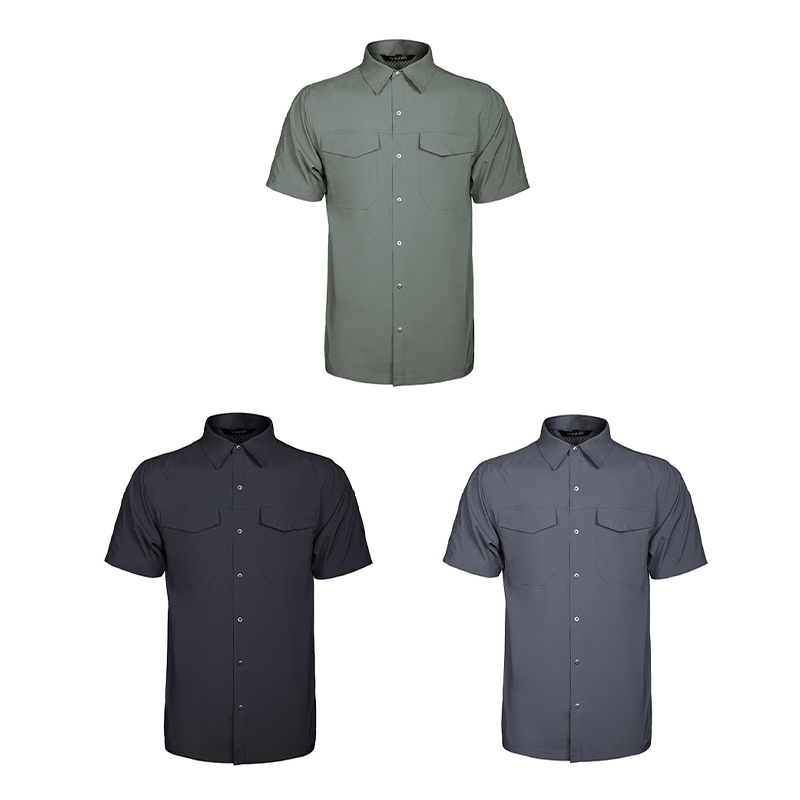 SABADO Outdoor Chemise tactique d'été à séchage rapide pour homme