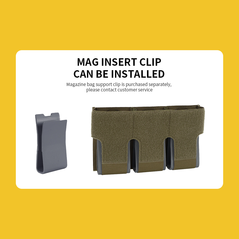 SABADO Triple pochette pour magazines élastique pour fusil Mag Holster 5.56 9mm poche pour porte-revues avec panneau de crochet