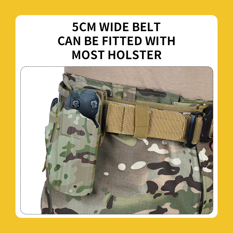 Ceinture tactique de qualité militaire Sabado 500D Nylon avec combat de boucle à libération rapide (bundle intérieur / extérieur / EDC)