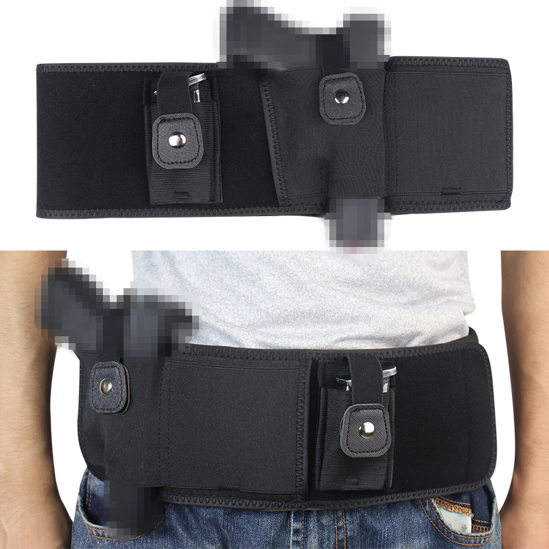 SABADO Universal Tactical Belly Band Holster Dissimulé Carry Pistolet Gun Pouch