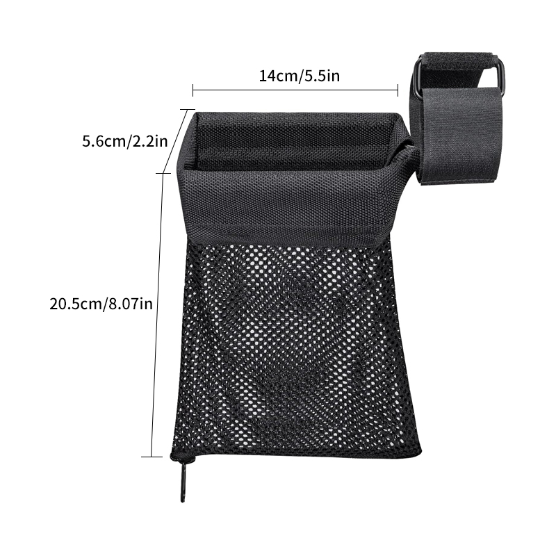 Sabado Tactical AR15 Bullet Shell Catcher Sac Nylon à base de nylon à base de nylon rapide à base de glissière pour 3 'de diamètre