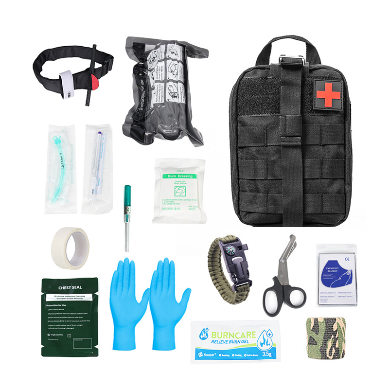 SABADO Kit de survie d'urgence et trousse de premiers secours, équipement de survie professionnel, outil d'urgence SOS avec pochette Molle