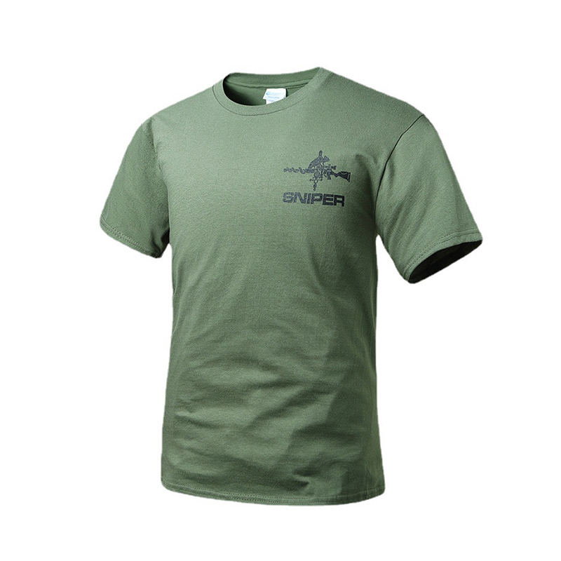 SABADO Grande Taille Haut À Col Rond Vêtements Manches Courtes T-Shirt Imprimé Armée Tactique