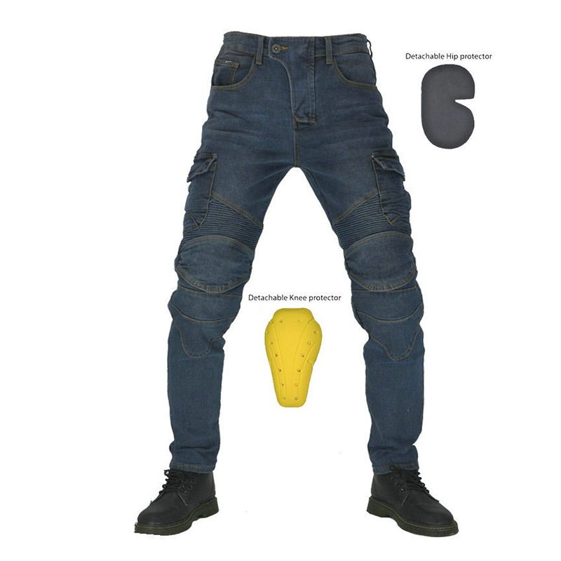 SABADO Multi poches chasse moto pantalon tactique jean pour hommes