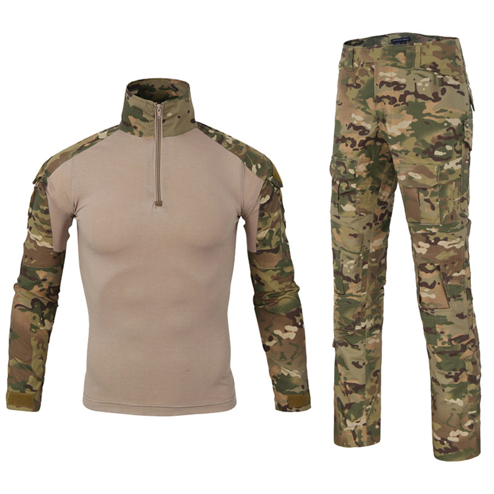 SABADO Ensemble chemise et pantalon de combat tactique pour homme Uniforme militaire à manches longues