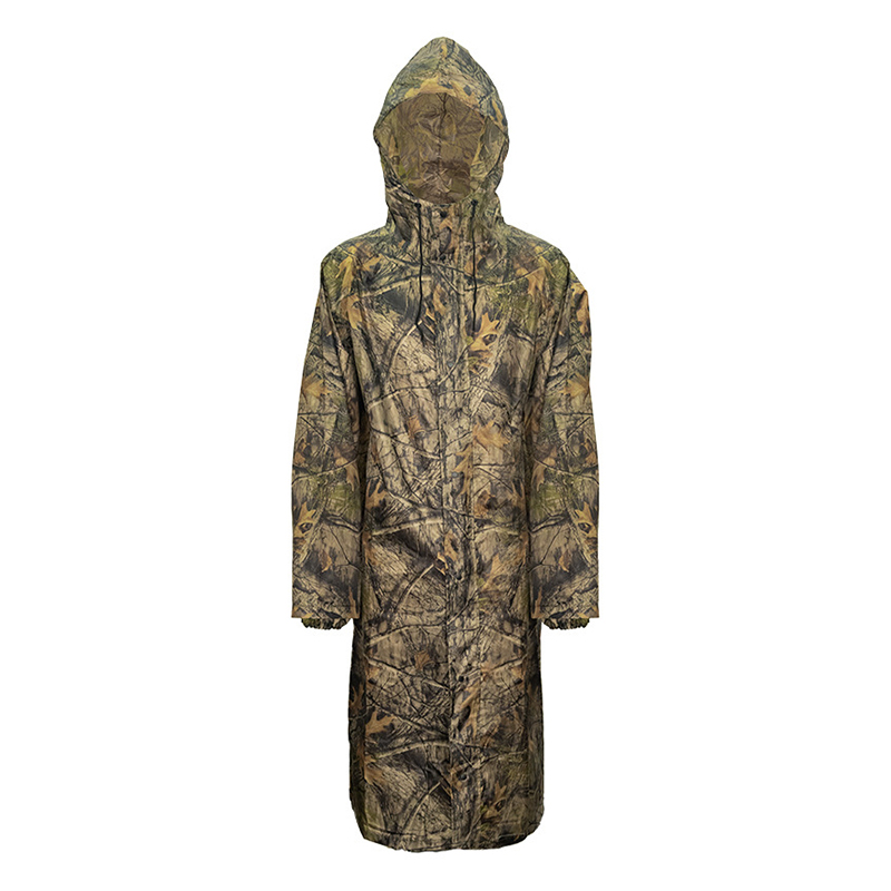 SABADO Randonnée Vêtements De Pluie Revêtement PU Camouflage Extérieur Imperméable Camouflage Manteau De Pluie Pour Adultes Hommes Long Imperméable Polyester Raincoat