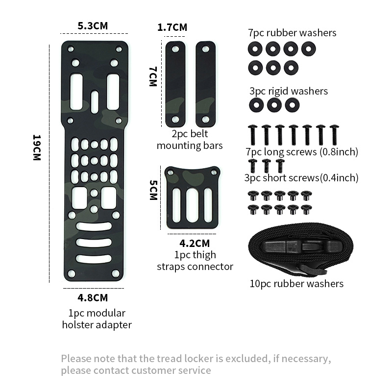 SABADO Plate-forme QLS compatible avec étui tactique, plaque d'extension suspendue, adaptateur de code G, adaptateur d'étui de pistolet modulaire en métal