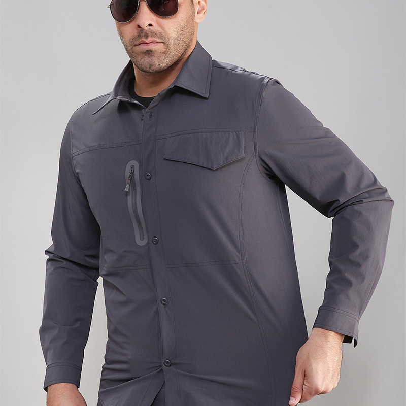 SABADO Chemise à manches longues anti-UV pour homme