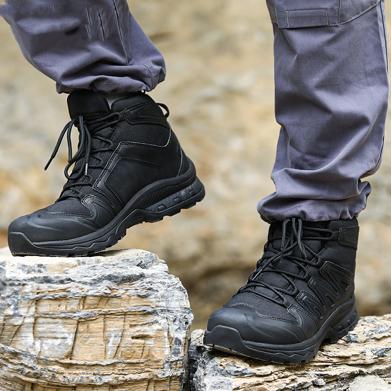 SABADO Bottes tactiques de combat en daim imperméables pour hommes