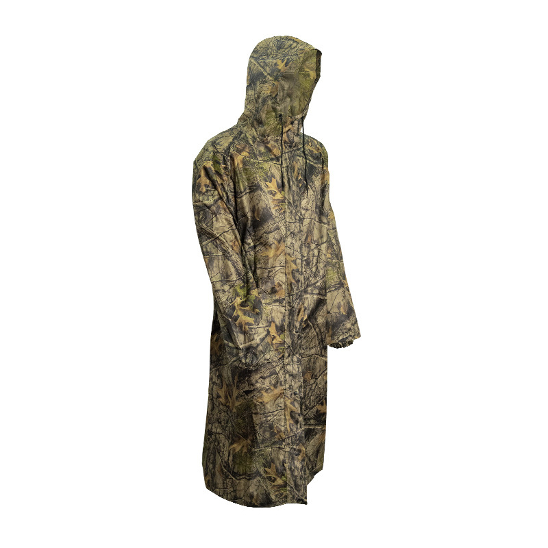 SABADO Randonnée Vêtements De Pluie Revêtement PU Camouflage Extérieur Imperméable Camouflage Manteau De Pluie Pour Adultes Hommes Long Imperméable Polyester Raincoat