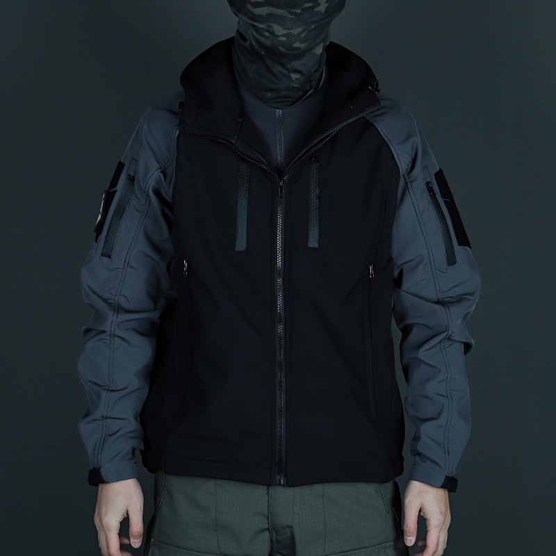 SABADO hommes veste tactique chasse coquille souple imperméable polaire Airsoft vestes chaud à capuche coupe-vent manteau de Combat