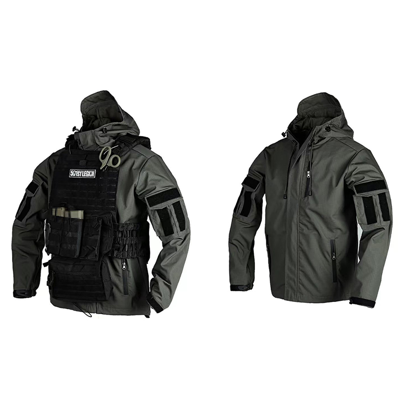 SABADO Veste Tactique Homme Chasse Randonnée Coupe Vent Capuche